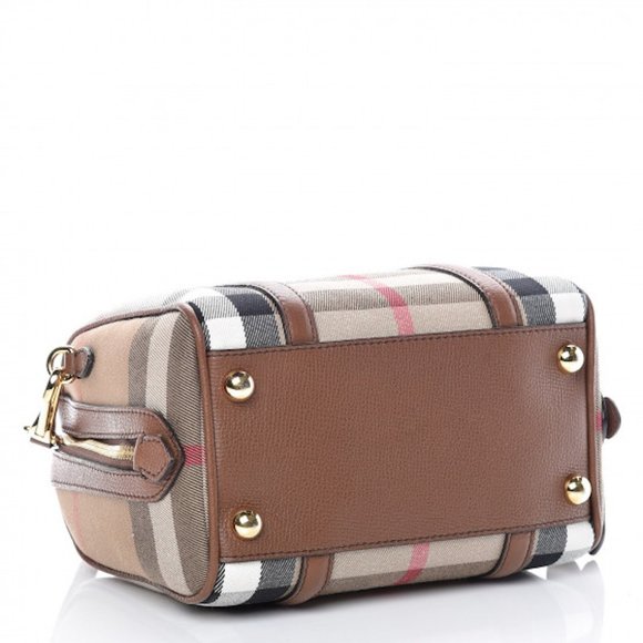 NWT BURBERRY HOUSE CHECK DERBY ALCHESTER BOWLING TOTE BAG SATCHEL - Picture 3 of 11